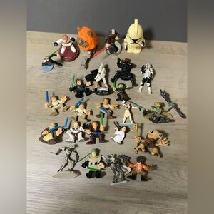 Playskool Vintage Star Wars Galactic Heroes Action Figure Lot Of 27 Figures